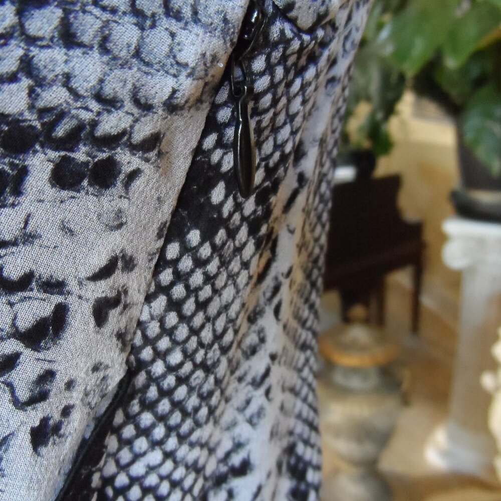 Proenza Schouler Black/Gray Python Print Faux Wra… - image 7